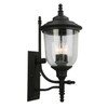 Eglo 3x60w Outdoor Wall Light W/ Matte Black Finish And Clear Seeded Glass - 202801A