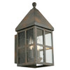 Eglo 1x60w Outdoor Wall Light W/ Zinc Finish And Clear Seeded Glass - 202886A
