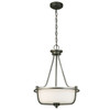 Eglo 3x60w Pendant W/ Graphite Finish & Frosted Glass - 202906A