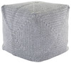 Jaipur Living Bridgehampton Solid Light Gray Indoor/ Outdoor Pouf
