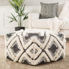 Nikki Chu By Jaipur Living Aaltos Black/ Ivory Geometric Square Pouf