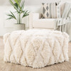 Nikki Chu By Jaipur Living Aaltos Ivory Geometric Square Pouf