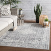 Jaipur Living Langley POL01 Medallion Gray Power Loomed Area Rugs