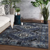 Jaipur Living Westlyn POL24 Medallion Black Power Loomed Area Rugs