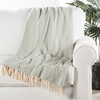 Jaipur Living Cannon Light Blue/ Cream Chevron Throw