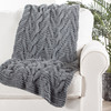 Jaipur Living Nisse Blue/ Gray Textured Throw