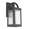 Eglo 1x60w Outdoor Wall Light W/ Matte Black Finish & Clear Seedy Glass - 203103A