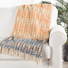 Jaipur Living Callista Teal/ Orange Geometric Throw