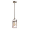 Eglo 1x60w Mini Pendant W/ Acacia Wood And Brushed Nickel Finish - 203104A