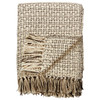 Jaipur Living Kennelly Cream/ Black Textured Throw