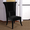 Armen Living Mad Hatter Dining Chair In Black Rich Velvet