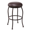 Amy Contemporary 30" Bar Height Barstool In Auburn Bay Finish And Brown Faux Leather