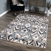 Bagdra Contemporary 5x8 Area Rug In Cream/multi-color