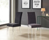 Armen Living Dalia Modern And Contemporary Dining Chair In Gray Velvet With Acrylic Legs - Set Of 2