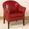 Armen Living 1404 Red Leather Club Chair