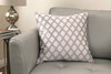 Andante Contemporary Decorative Feather And Down Throw Pillow In Birch Jacquard Fabric