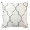 Paxton Contemporary Decorative Feather And Down Throw Pillow In Sea Foam Jacquard Fabric