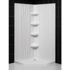 Dreamline 42 In. X 42 In. X 75 5/8 In. H Neo-angle Shower Base And Qwall-2 Acrylic Corner Backwall Kit In White DL-6043C-01