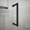 Dreamline Unidoor Toulon 34-34 1/2 In. W X 72 In. H Frameless Hinged Shower Door In Satin Black SHDR-2434720-89