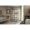 Dreamline Unidoor Toulon 34 In. D X 46 In. W X 72 In. H Frameless Hinged Shower Enclosure In Satin Black SHEN-2434460-89