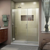 Dreamline Unidoor-x 54-54 1/2 In. W X 72 In. H Frameless Hinged Shower Door - D1262272