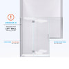 Dreamline Unidoor-x 71-71 1/2 In. W X 72 In. H Frameless Hinged Shower Door - D3232434