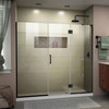 Dreamline Unidoor-x 62 1/2-63 In. W X 72 In. H Frameless Hinged Shower Door - D32414572