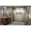 Dreamline Unidoor-x 62 1/2-63 In. W X 72 In. H Frameless Hinged Shower Door - D32414572