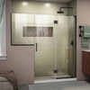 Dreamline Unidoor-x 72-72 1/2 In. W X 72 In. H Frameless Hinged Shower Door - D3242436