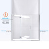 Dreamline Unidoor-x 66 1/2-67 In. W X 72 In. H Frameless Hinged Shower Door - D32814572