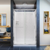 Dreamline Infinity-z 36 In. D X 48 In. W X 76 3/4 In. H Semi-frameless Sliding Shower Door, Shower Base And Q-wall-5 Backwall Kit, Clear Glass - DL-6107-CL