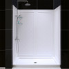 Dreamline 36 In. D X 60 In. W X 76 3/4 In. H Slimline Single Threshold Shower Base And Qwall-5 Acrylic Backwall Kit - DL-6192