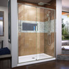 Dreamline Flex 32 In. D X 60 In. W X 74 3/4 In. H Semi-frameless Pivot Shower Door And Slimline Shower Base Kit - DL-6223