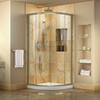 Dreamline Prime 36 In. X 36 In. X 74 3/4 In. Corner Sliding Shower Enclosure And Slimline Shower Base Kit, Clear Glass - DL-6702-CL