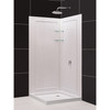 Dreamline Flex 36 In. D X 36 In. W X 76 3/4 In. H Semi-frameless Pivot Shower Enclosure, Slimline Shower Base And Backwall Kit - DL-6717-01CL