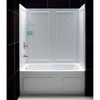 Dreamline Infinity-z 56-60 In. W X 60 In. H Semi-frameless Sliding Tub Door And Qwall-tub Acrylic Backwall Kit, Clear Glass - DL-6992-CL