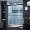 Dreamline Encore 32 In. D X 54 In. W X 78 3/4 In. H Semi-frameless Bypass Sliding Shower Door And Slimline Shower Base Kit - DL-7003C