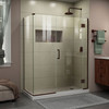 Dreamline Unidoor-x 52 1/2 In. W X 34 3/8 In. D X 72 In. H Frameless Hinged Shower Enclosure - E12422534