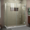 Dreamline Unidoor-x 63 1/2 In. W X 34 3/8 In. D X 72 In. H Frameless Hinged Shower Enclosure - E12730534