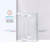 Dreamline Unidoor-x 48 3/8 In. W X 34 In. D X 72 In. H Frameless Hinged Shower Enclosure - E32434