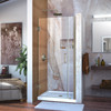 Dreamline Unidoor 36-37 In. W X 72 In. H Frameless Hinged Shower Door, Clear Glass - SHDR-20367210