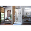 Dreamline Unidoor 36-37 In. W X 72 In. H Frameless Hinged Shower Door With Support Arm, Clear Glass - SHDR-20367210C