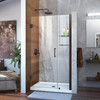 Dreamline Unidoor 40-41 In. W X 72 In. H Frameless Hinged Shower Door With Shelves, Clear Glass - SHDR-20407210S