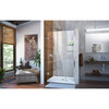 Dreamline Unidoor 42-43 In. W X 72 In. H Frameless Hinged Shower Door With Shelves, Clear Glass - SHDR-20427210S