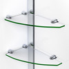 Dreamline Unidoor 55-56 In. W X 72 In. H Frameless Hinged Shower Door With Shelves, Clear Glass - SHDR-20557210S