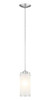 Eglo 1x100w Mini Pendant W/ Matte Nickel Finish & Frosted Clear Glass - 90338A
