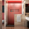 Dreamline Unidoor Plus 60-60 1/2 In. W X 72 In. H Frameless Hinged Shower Door With 36 In. Half Panel, Clear Glass - SHDR-24303036