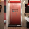 Dreamline Unidoor Plus 37-37 1/2 In. W X 72 In. H Frameless Hinged Shower Door, Clear Glass - SHDR-243707210