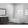 Dreamline Aqua Ultra 57-60 In. W X 30 In. D X 58 In. H Frameless Hinged Tub Door With Return Panel - SHDR-3448580-RT