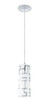 Eglo 1x60w Mini Pendant W/ Chrome Finish & White Décor Glass - 92562A